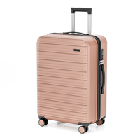 Matte PP Hard-Shell Suitcase with Stain-Resistant Surface & Dual Zipper Closure - Great for Stylish Daily Commuters