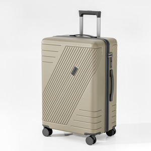 Diagonal Ribbed PP Hard Shell Luggage with Expandable Function & Secure Lock