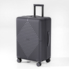  Stylish Square Striped PP Travel Luggage with Durable Smooth Spinner Wheels