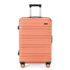 Chic Grooved PP Hard-Shell Luggage with Durable Frame & Spacious Storage - Great for Fashion-Forward Weekend Travelers