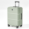 Anti-scratch Horizontal Stripe PP Suitcase, Lightweight Hard-shell Luggage with TSA Lock & Silent Wheels