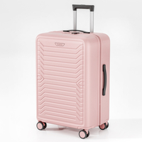 Premium Striped PP Hard-Shell Suitcase with Robust Build & Free Combination Storage System