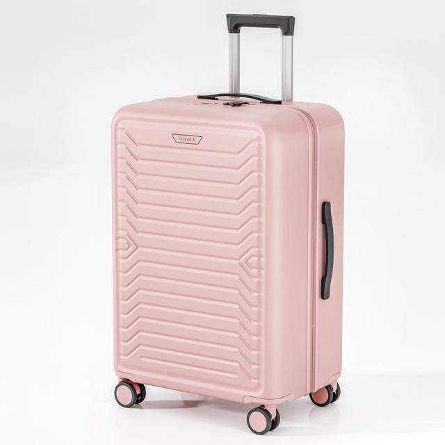 Premium Striped PP Hard-Shell Suitcase with Robust Build & Free Combination Storage System