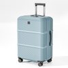 Anti-scratch Horizontal Stripe PP Suitcase, Lightweight Hard-shell Luggage with TSA Lock & Silent Wheels