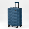 Modern Grid-Pattern PP Suitcase with Water-Resistant Shell & Roomy Main Pocket - Suitable for Family Vacations
