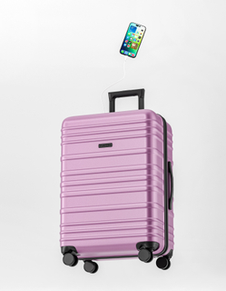 Lightweight Suitcase Set 20 24 28 Inch Travel Trolley Bag - TSA Approved Lock, 360 Spinner Wheels & Built-in Rechargeable Power Bank 