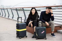 High Quality ABS Luggage PC Hardside Luggage Sets Suitcase Travel Bags 18 Inch Laptop Check in Case