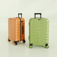 Hard Shell Travel Zipper ABS Luggage Waterproof 4 Wheels Trolley Case TSA Lock Carry on Suitcase
