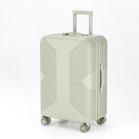 Elegant Butterfly-Printed PP Hard-Shell Suitcase with Transparent Spinner Wheels & Spacious Storage - Suitable for Fashion-Forward Vacationers