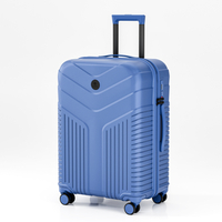 Sleek Textured PP Hard-Shell Suitcase with Durable Construction & Spacious Interior - Suitable for Fashionable Weekend Trippers