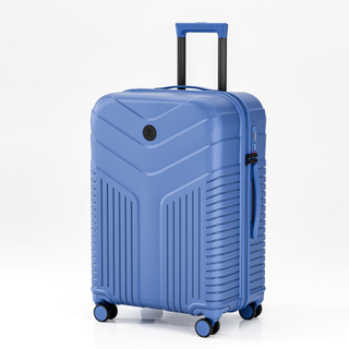 Sleek Textured PP Hard-Shell Suitcase with Durable Construction & Spacious Interior - Suitable for Fashionable Weekend Trippers
