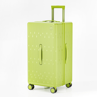 Sporty Sleek Textured Hard-Shell Suitcase with Cup Holder & Smooth Trolley Handle - Suitable for Refreshed Fashion Weekend Trippers