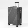 Diagonal Ribbed PP Hard Shell Luggage with Expandable Function & Secure Lock