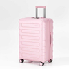 Hard-Shell Striped Luggage with 360° Spinner Wheels & Telescopic Handle - Durable Travel Suitcase for Global Journeys
