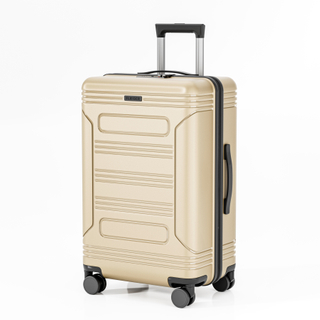 Lightweight PP Hard-Shell Suitcase with 360° Spinner Wheels & Telescopic Handle - Ideal for International Journeys