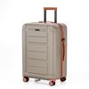 Sleek PP Hard-Shell Suitcase with High-Quality Leather Straps & Lockable Organized Interior - Perfect for Fashion-Forward Travelers