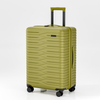 Modern Grid-Pattern PP Suitcase with Water-Resistant Shell & Roomy Main Pocket - Suitable for Family Vacations