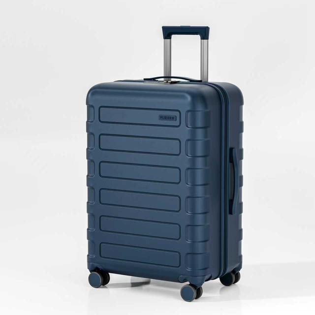 Hard-Shell Striped Luggage with 360° Spinner Wheels & Telescopic Handle - Durable Travel Suitcase for Global Journeys
