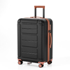 Sleek PP Hard-Shell Suitcase with High-Quality Leather Straps & Lockable Organized Interior - Perfect for Fashion-Forward Travelers
