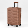 Modern Grid-Pattern PP Suitcase with Water-Resistant Shell & Roomy Main Pocket - Suitable for Family Vacations