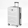 Anti-scratch Vertical Stripe PP Suitcase, Lightweight Hard-shell Travel Luggage with Smooth Telescopic Handle & TSA Lock