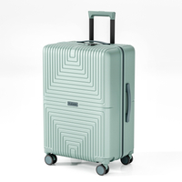  Stylish Square Striped PP Travel Luggage with Durable Smooth Spinner Wheels