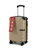 Matte ABS Hard Shell Luggage with Simple V-Shaped Diagonal Groove Pattern, Silent Spinner Wheels & TSA Lock
