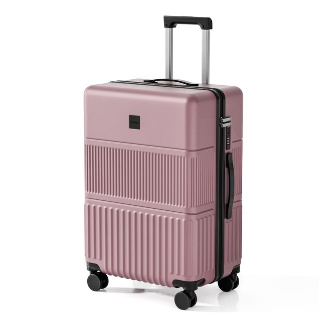 Vertical Groove, TSA Customs Lock, Silent 360° Spinner Wheels, Lightweight Business Rolling Suitcase