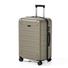 Geometric V-Cut Horizontal Stripe ABS Luggage, Matte Silent Trolley