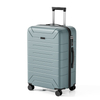 Geometric V-Cut Horizontal Stripe ABS Luggage, Matte Silent Trolley
