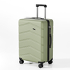 Embossed ABS Hard Shell Luggage with Embossed Stripe Pattern, Silent Spinner Wheels & TSA Lock