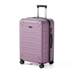 Geometric V-Cut Horizontal Stripe ABS Luggage, Matte Silent Trolley