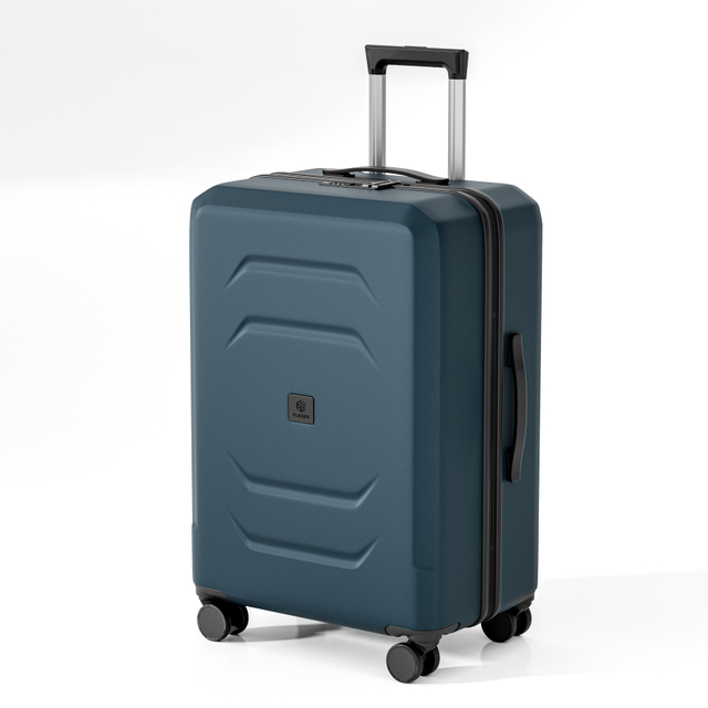 Reinforced V-Groove Pattern PP Luggage, Durable Scratch-Resistant Hard Shell Trolley with Silent Wheels