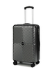 iamond Chevron V-Shape Groove ABS Trolley Case, Hard Shell Travel Luggage with Anti-Scratch Surface, Silent Smooth Spinner Wheels