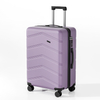 Embossed ABS Hard Shell Luggage with Embossed Stripe Pattern, Silent Spinner Wheels & TSA Lock