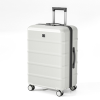 Premium Scratch-Resistant Wavy Stripe-Embossed PP Hard Case Trolley with Silent Wheels & Durable Matte Finish