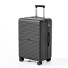 Heavy-Duty Horizontal Fine Groove Embossed ABS Hard Case Trolley, Scratch-Resistant Matte Finish with Silent Smooth-Rolling Wheels