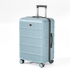 Premium Scratch-Resistant Wavy Stripe-Embossed PP Hard Case Trolley with Silent Wheels & Durable Matte Finish