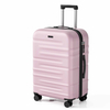 Matte ABS Hard Shell Luggage with Textured Embossed Design, Silent Spinner Wheels & TSA Lock