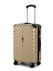 3D Wavy Chevron Groove ABS Trolley Case, Textured Anti-Scratch Hard Shell Travel Luggage with Silent Smooth Spinner Wheels