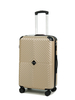 iamond Chevron V-Shape Groove ABS Trolley Case, Hard Shell Travel Luggage with Anti-Scratch Surface, Silent Smooth Spinner Wheels