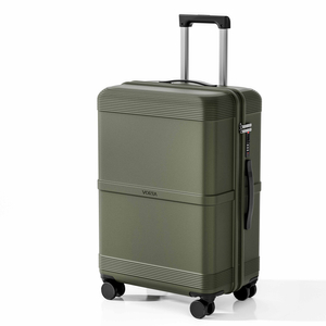 ABS Hard Shell Luggage with Horizontal Groove Design, Silent Spinner Wheels & TSA Lock