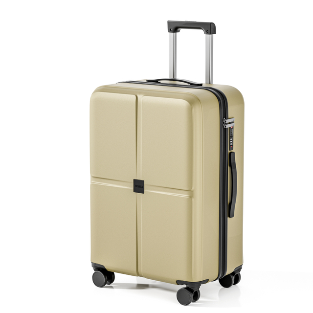 Sleek Grooved Matte Finish Hard Shell Trolley Case with Smooth-Rolling Double Spinner Wheels