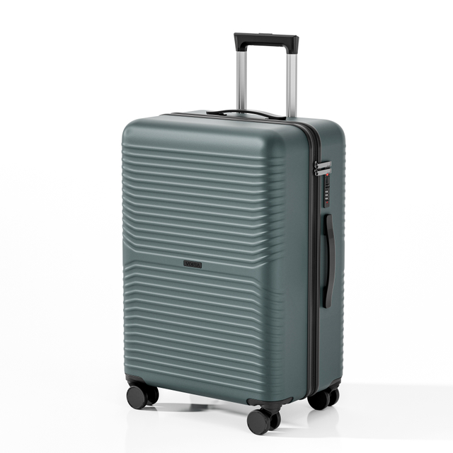 Heavy-Duty Horizontal Fine Groove Embossed ABS Hard Case Trolley, Scratch-Resistant Matte Finish with Silent Smooth-Rolling Wheels