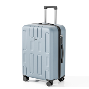Textured ABS Hard Shell Luggage with Interlocking Square Pattern, Silent Spinner Wheels & TSA Lock