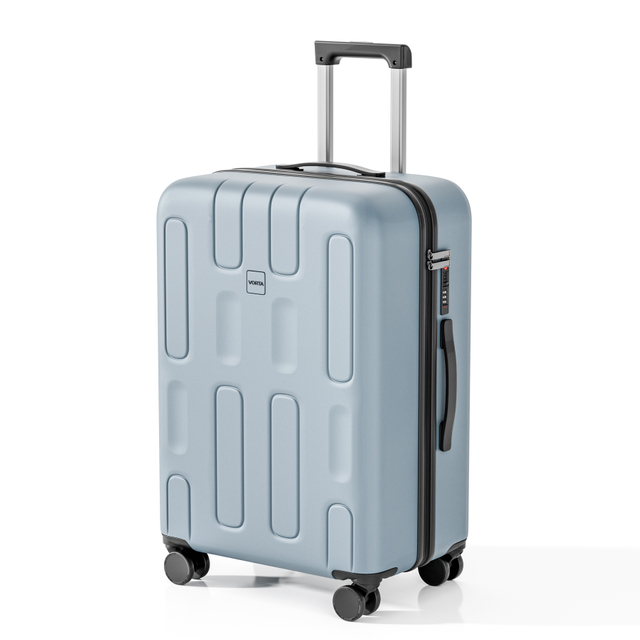 Textured ABS Hard Shell Luggage with Interlocking Square Pattern, Silent Spinner Wheels & TSA Lock