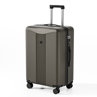 Textured ABS Hard Shell Luggage with Vertical Stripe Embossed Design, Silent Spinner Wheels & TSA Lock