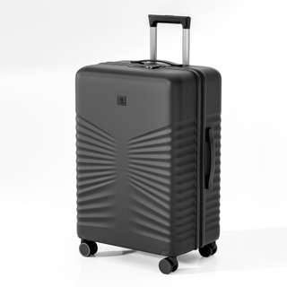 Scratch-Resistant Radial Fan Embossed Hard Shell Luggage with Silent Spinner Wheels & Matte Finish