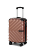 Matte ABS Hard Shell Luggage with Simple V-Shaped Diagonal Groove Pattern, Silent Spinner Wheels & TSA Lock