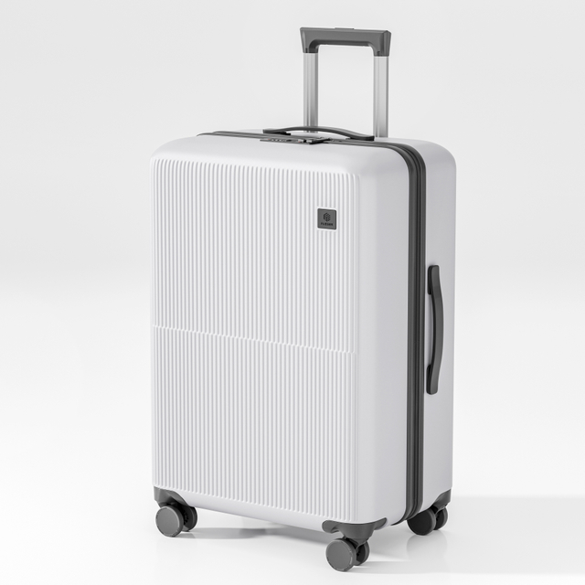 Premium Scratch-Resistant Fine Stripe-Embossed PP Hard Case Trolley with Silent Wheels & Durable Matte Finish